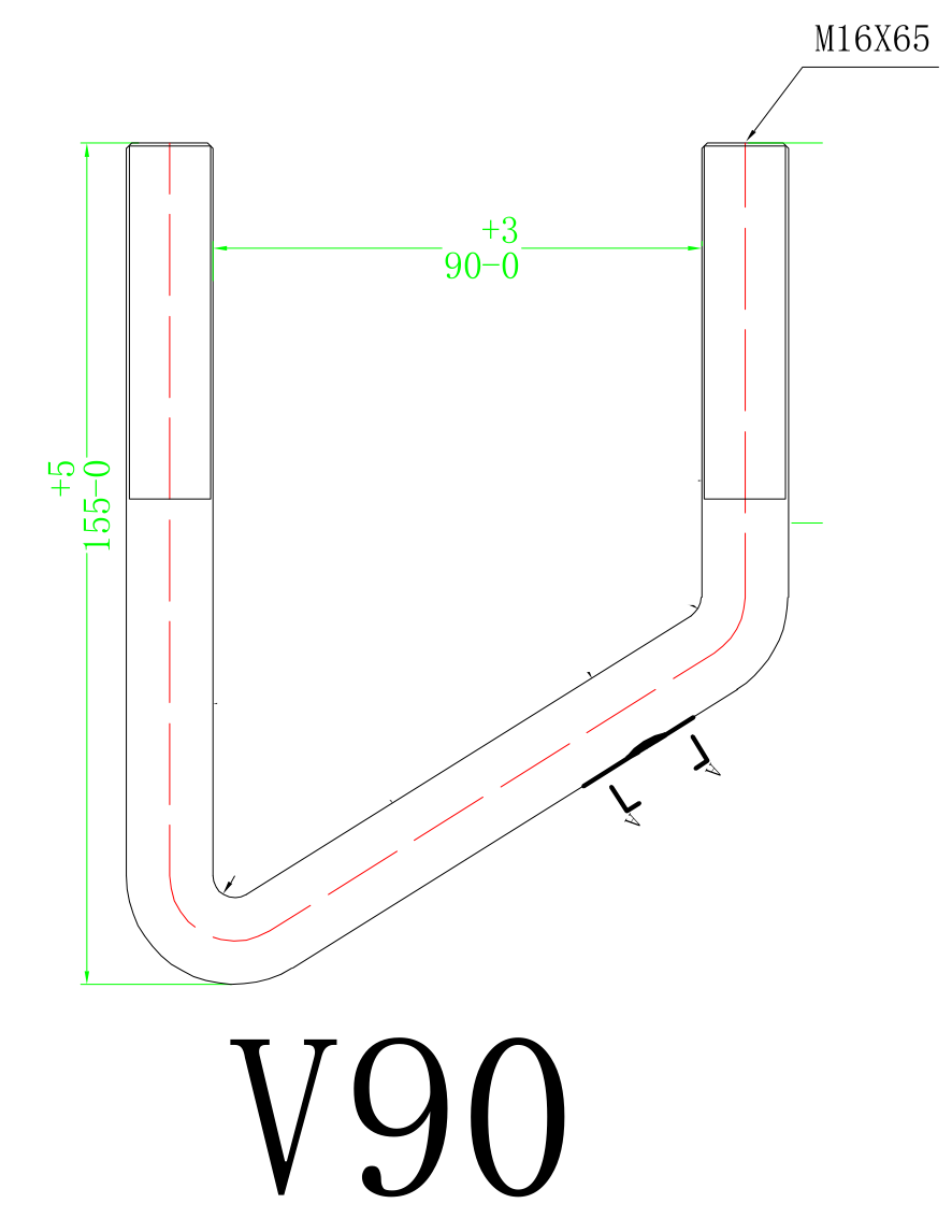 V型螺栓详情图