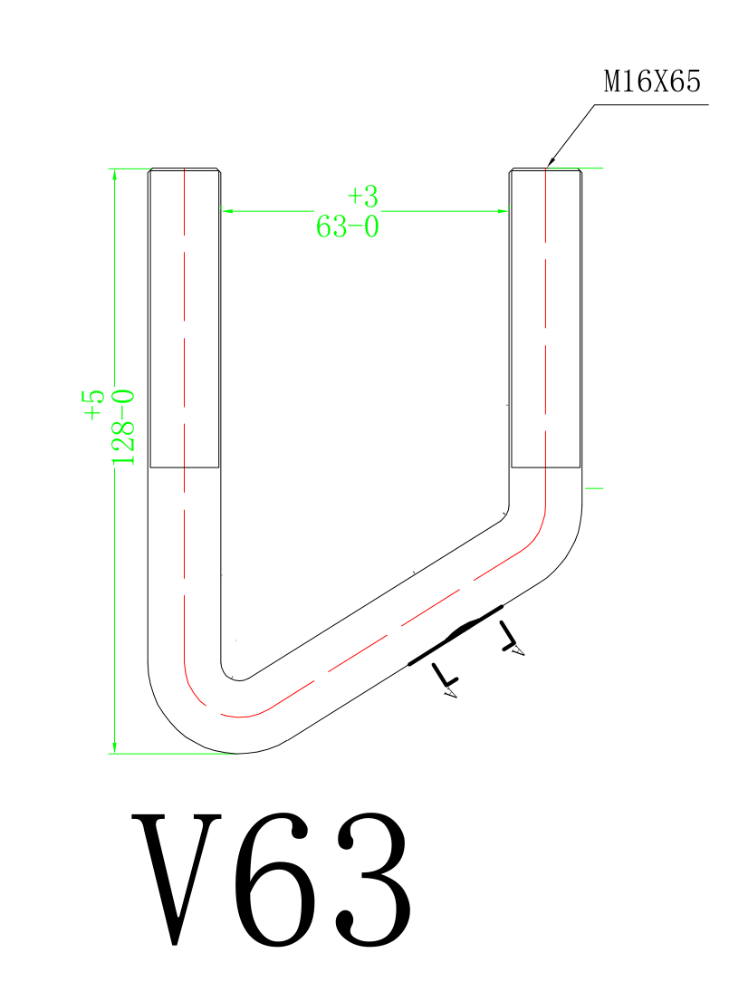 V型螺栓详情图