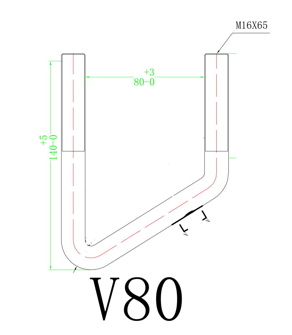 V型螺栓详情图
